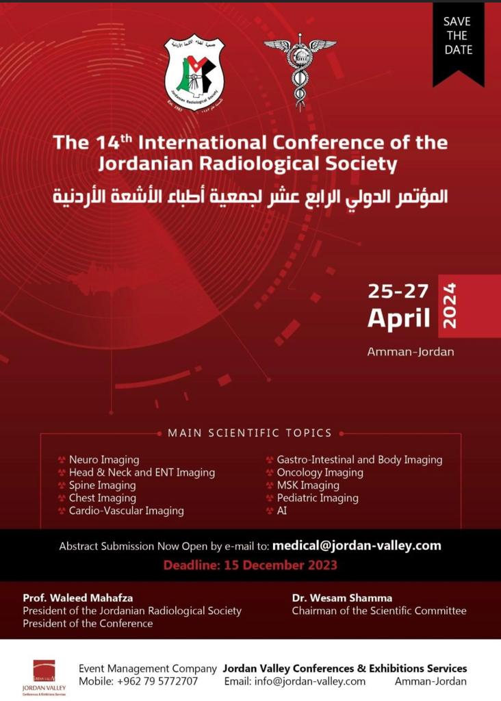 THE 14 INTERNATIONAL CONFERENCE OF THE JORDANIAN RADIOLOGICAL SOCIETY